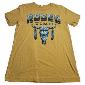 Dale‎ Brisby Rodeo Time Mustard Short Sleeve T-Shirt Bella Canvas Medium